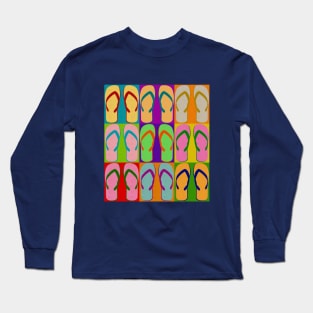 Flip Flop Sandal Summer Shoe Pop Art Long Sleeve T-Shirt